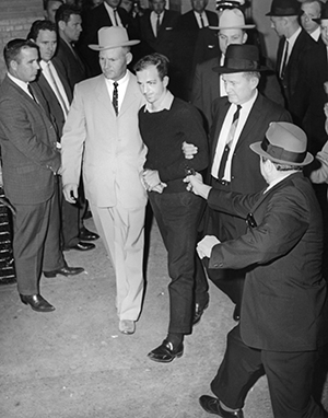 photo of Jack Ruby approaching Oswald with a gun