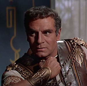 Actor Laurence Olivier as Crassus, in the Spartacus movie.