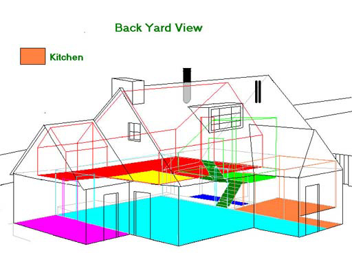 This is the floorplan from the back side of the house 
of George Reeves.