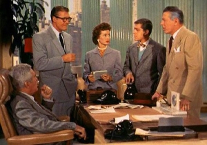 photo with George Reeves, Jack Larson, Robert Shayne, Noel Neill and John Hamilton